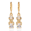 Newest 925 silver CZ tear drop shape earring